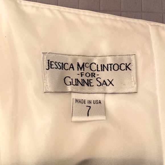 Jessica McClintock for Gunne Sax Vintage  strapless mini tuxedo dress size 7 - Picture 2 of 11